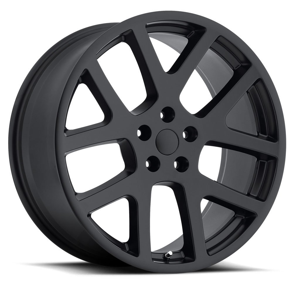 Satin Black Viper Replica 20x10 Wheel 05-23 LX Cars, Challenger - Click Image to Close